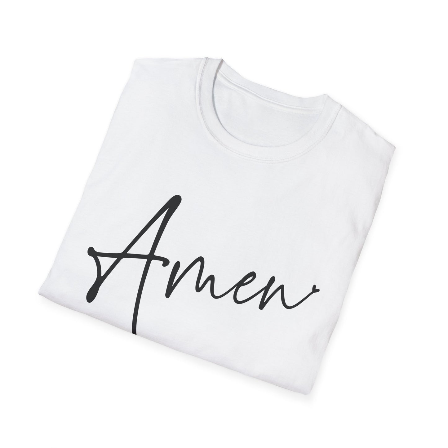 Amen Script T-Shirt — Casual Faith Graphic Tee
