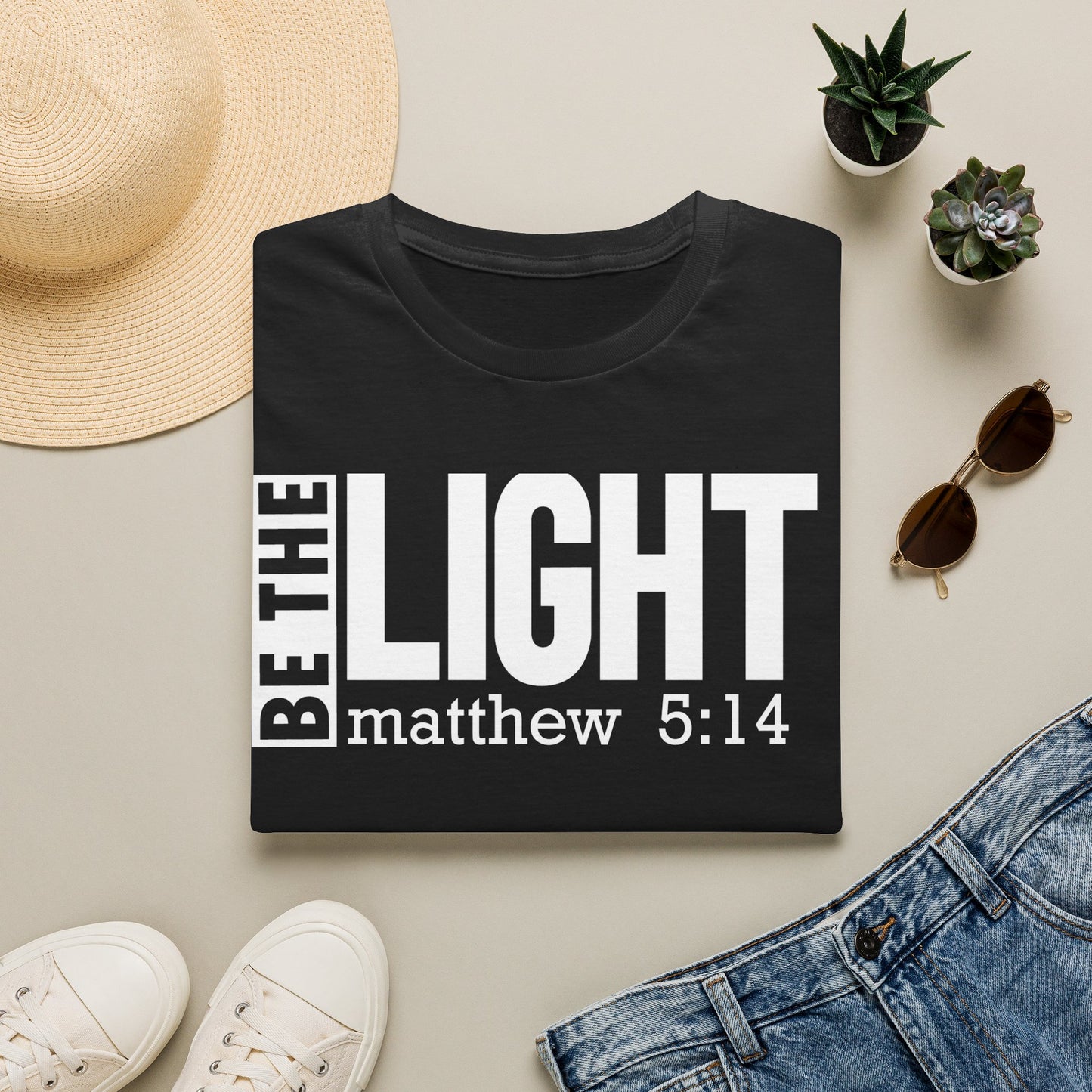 Be the Light Christian T-Shirt | Matthew 5:14 Faith-Based Graphic Tee
