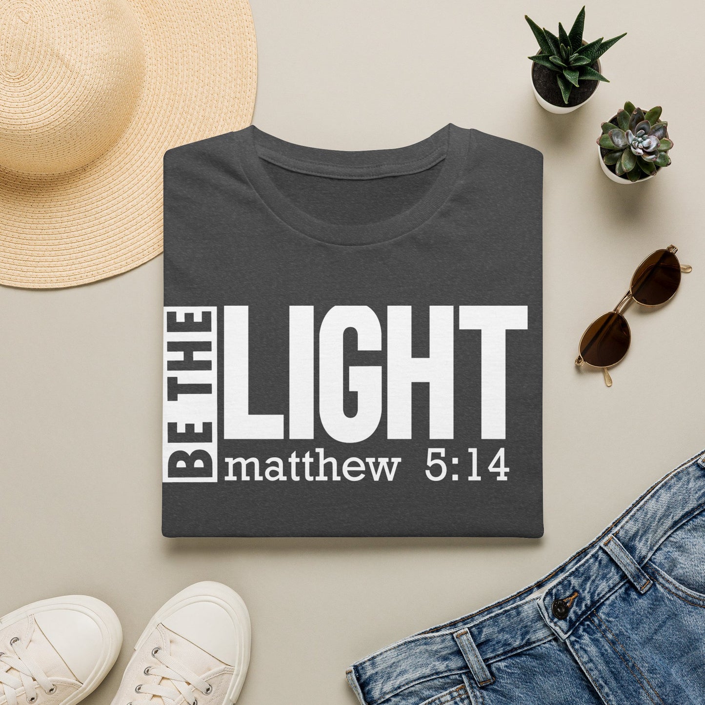 Be the Light Christian T-Shirt | Matthew 5:14 Faith-Based Graphic Tee