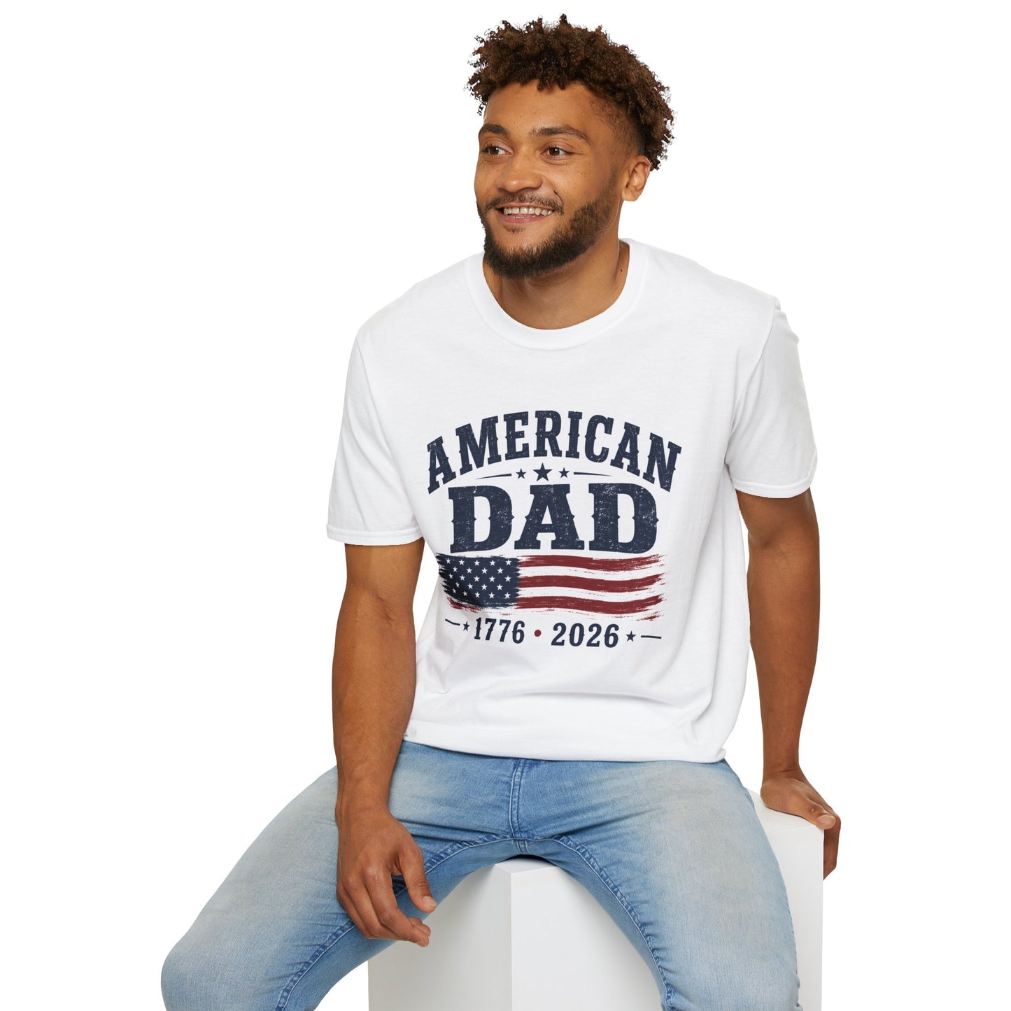 American Dad 1776–2026™ Patriotic Father's Day T-Shirt