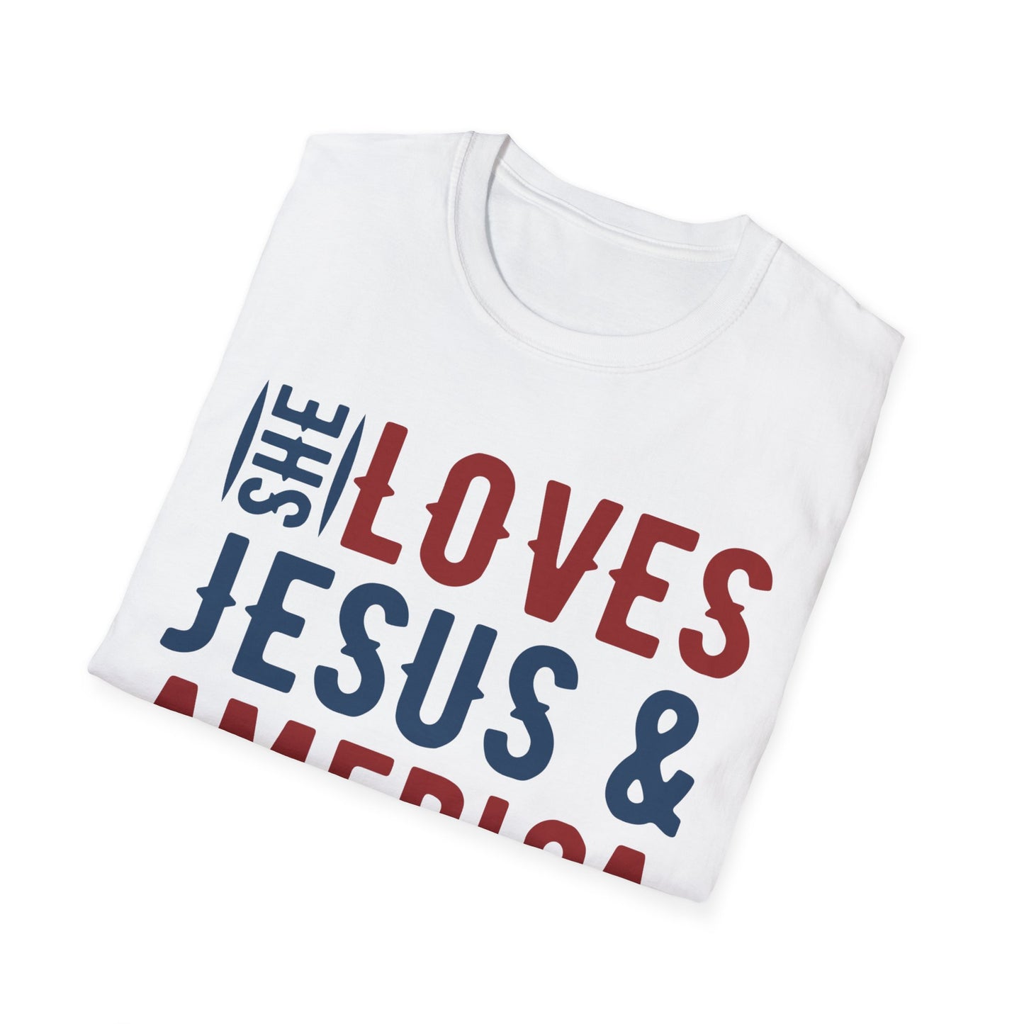 She loves Jesus and America Too - Womens Tee Shift