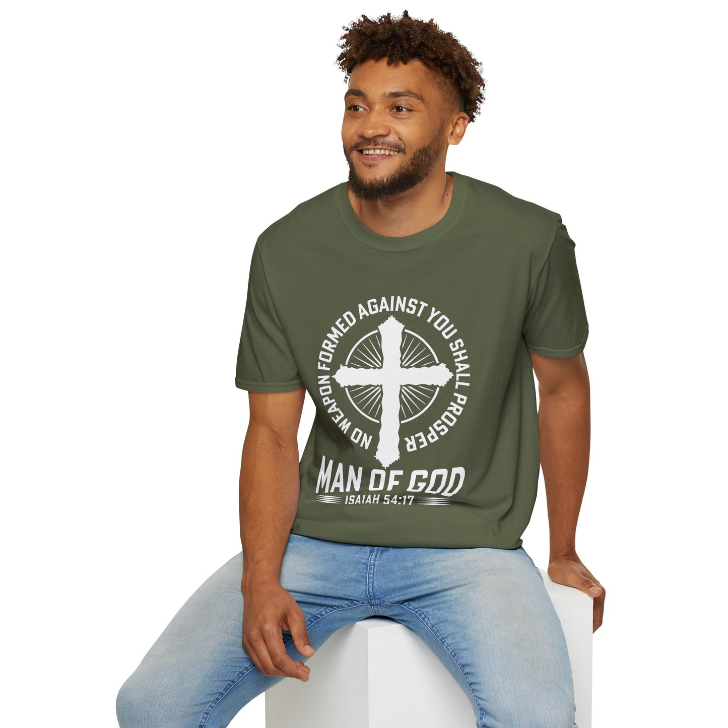 o Weapon Formed Against You Shall Prosper Christian T-Shirt | Isaiah 54:17 Men's Faith Tee