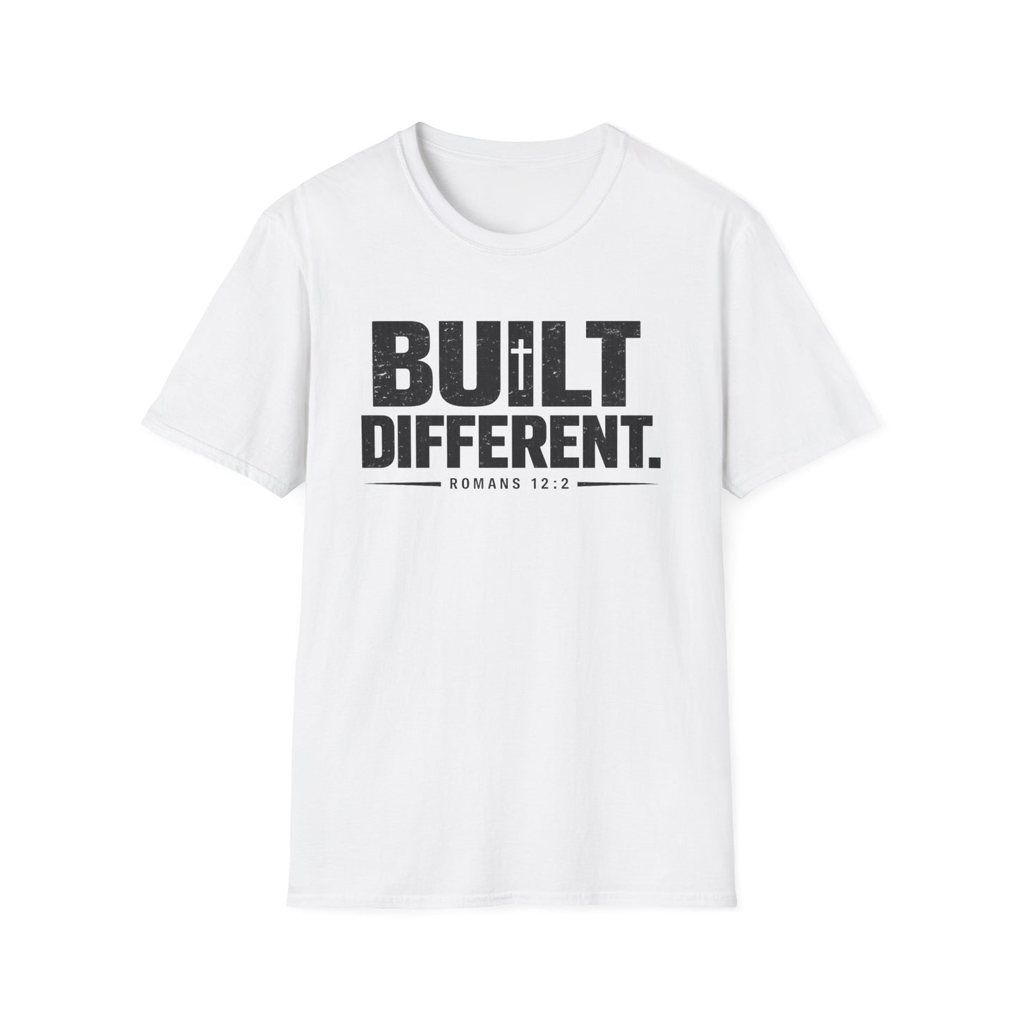 Built Different Christian T-Shirt | Romans 12:2 Men's Faith Tee