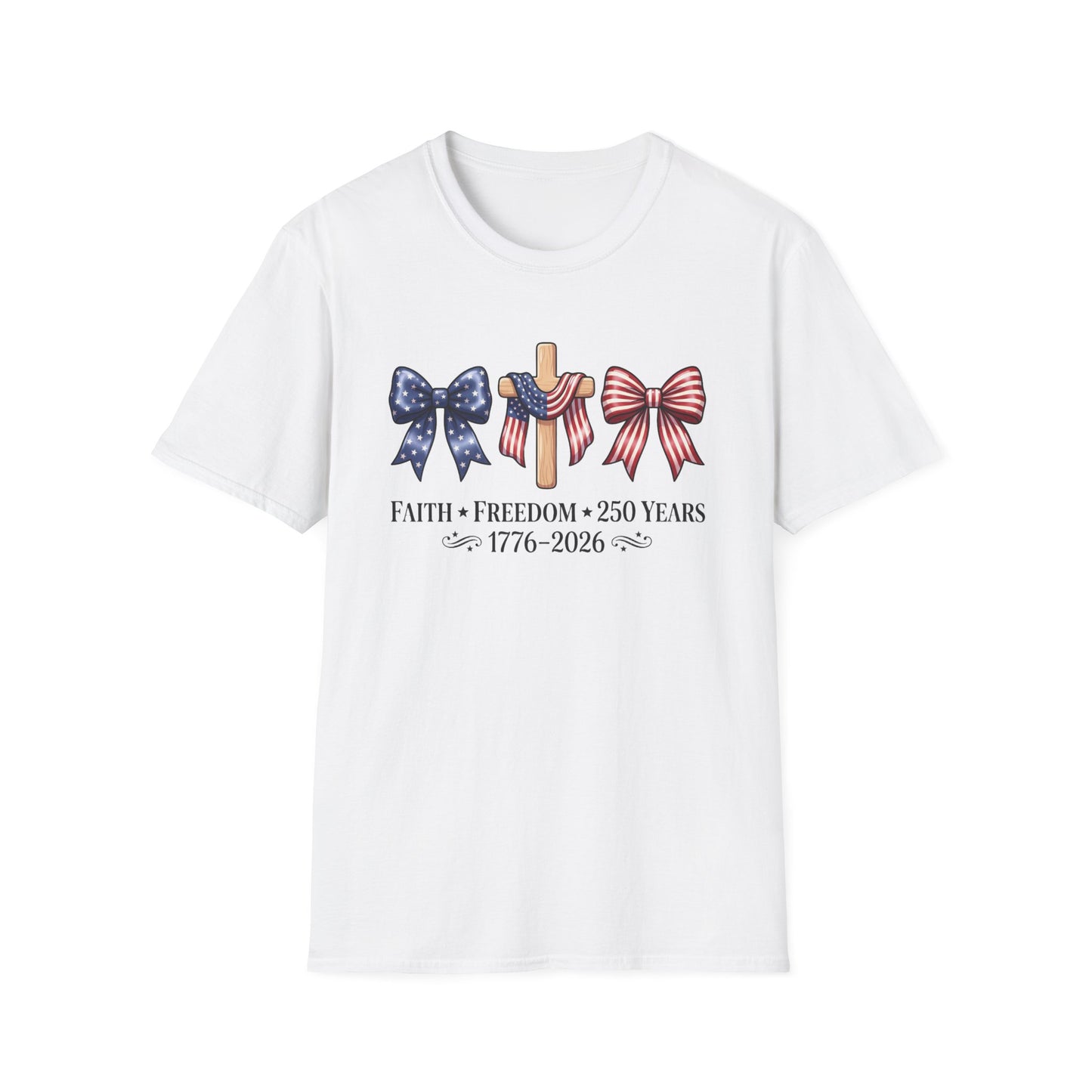 Freedom Found at the Cross Christian Patriotic T-Shirt | Faith & Freedom Graphic Tee