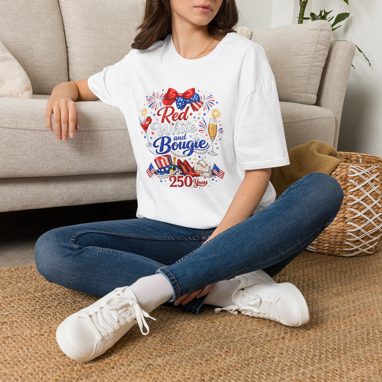 Red White & Bougie Patriotic T-Shirt | Fun Fourth of July Tee
