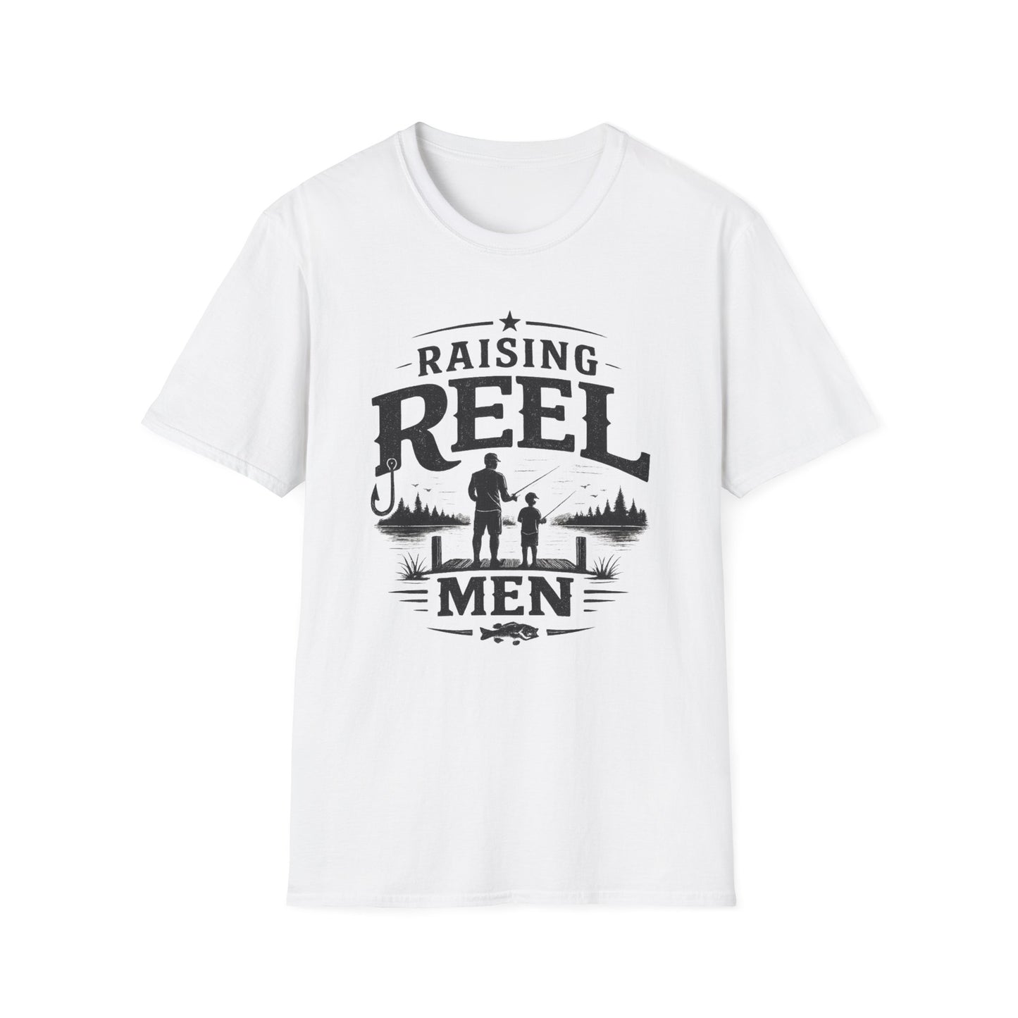 Raising Reel Men™ Fishing Dad and Son Graphic T-Shirt
