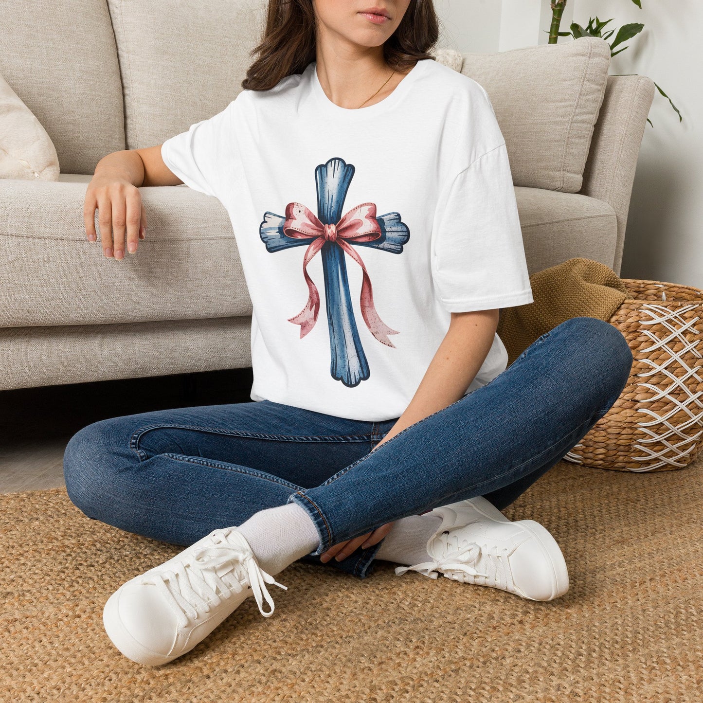 Tied to the Cross Christian T-Shirt | Feminine Faith Tee