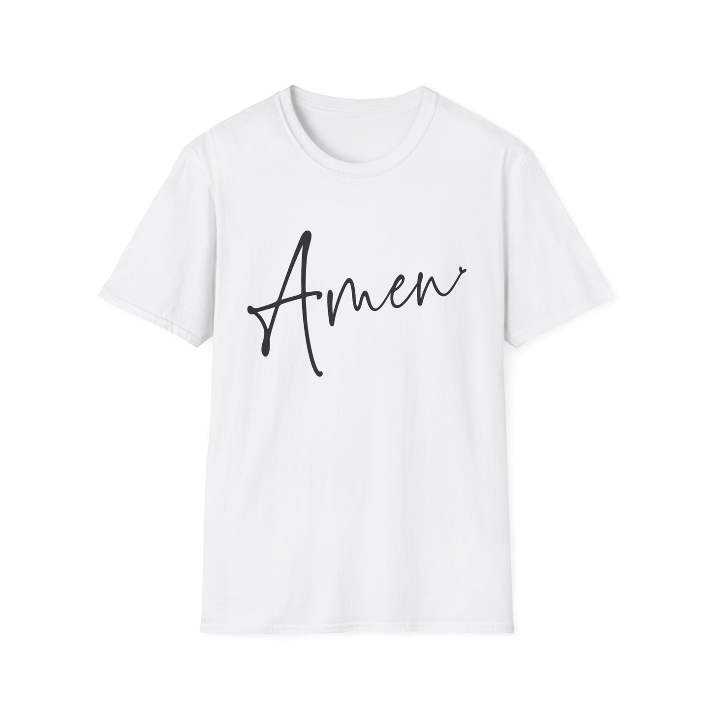 Amen Script T-Shirt — Casual Faith Graphic Tee