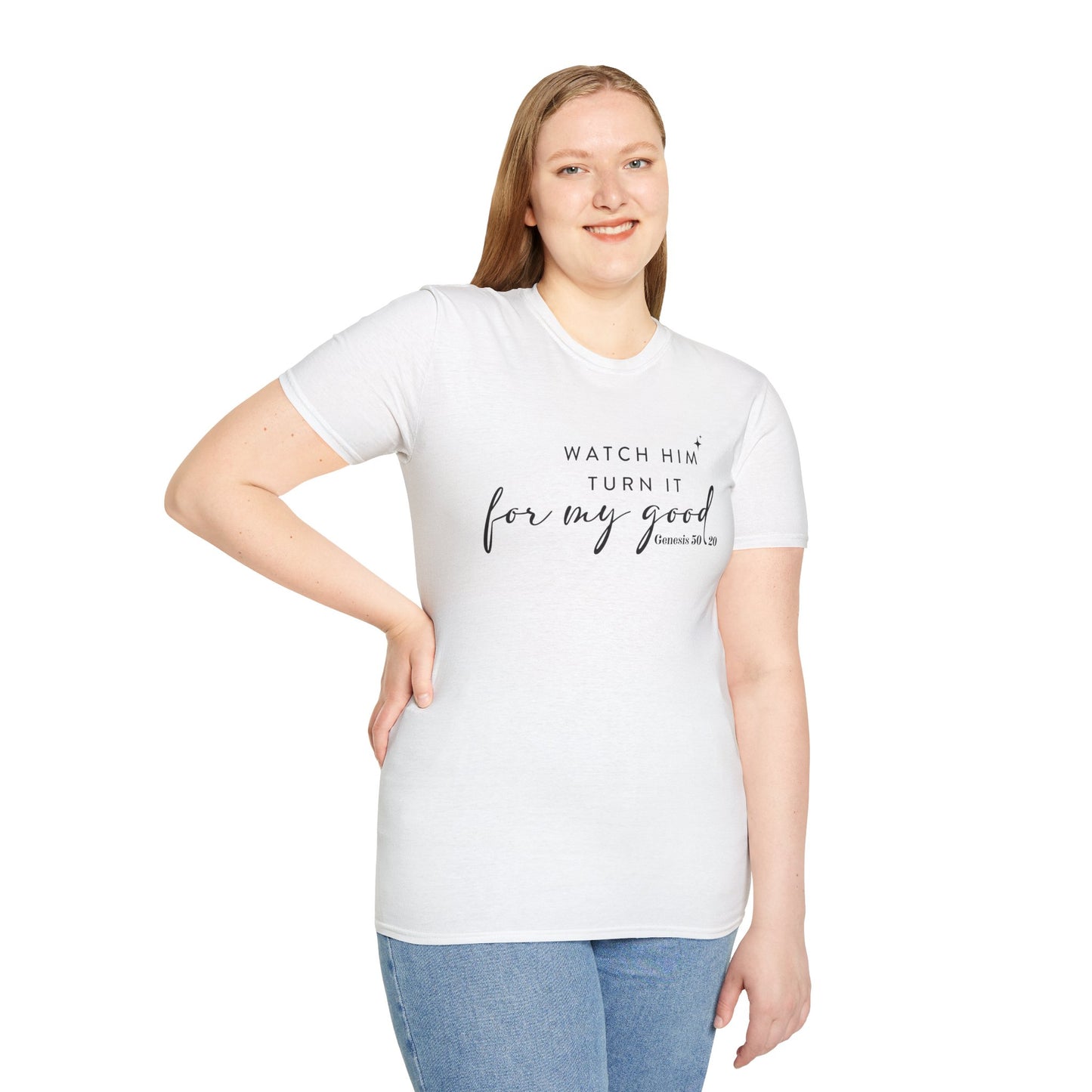 Watch Him Turn It For My Good Christian T-Shirt | Faith-Based Graphic Tee (Genesis 50:20)