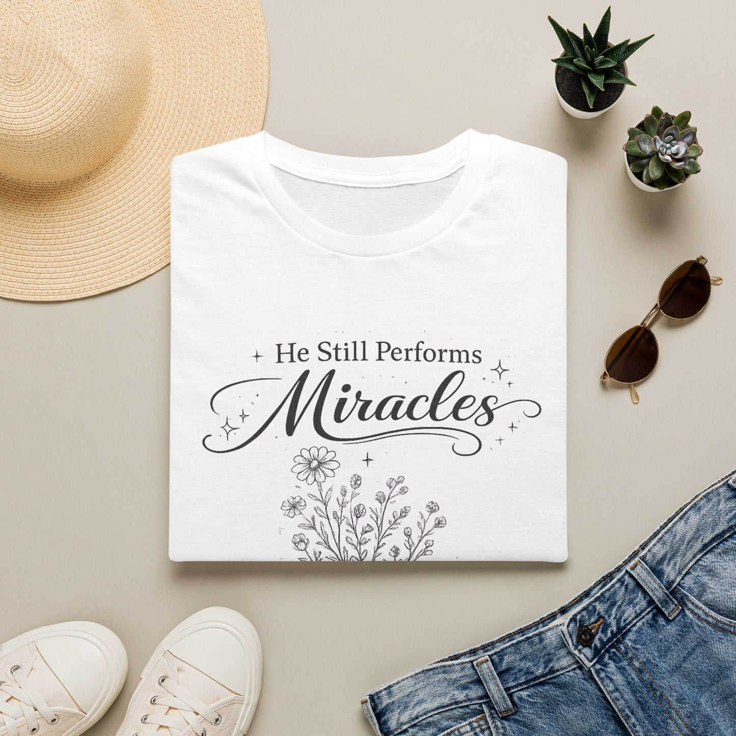 He Still Performs Miracles T-Shirt — Inspirational Christian Faith Tee