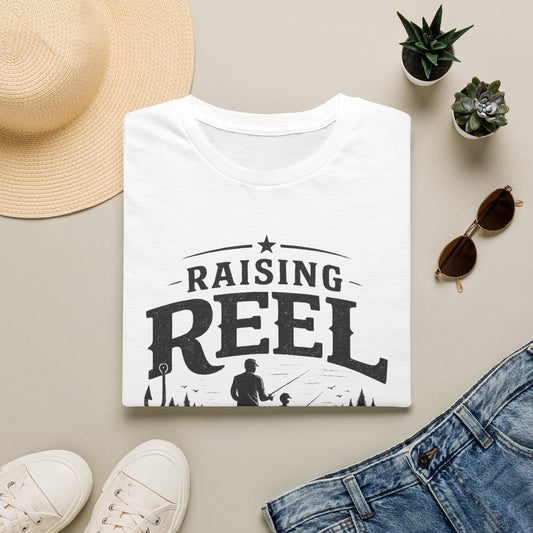 Raising Reel Men™ Fishing Dad and Son Graphic T-Shirt
