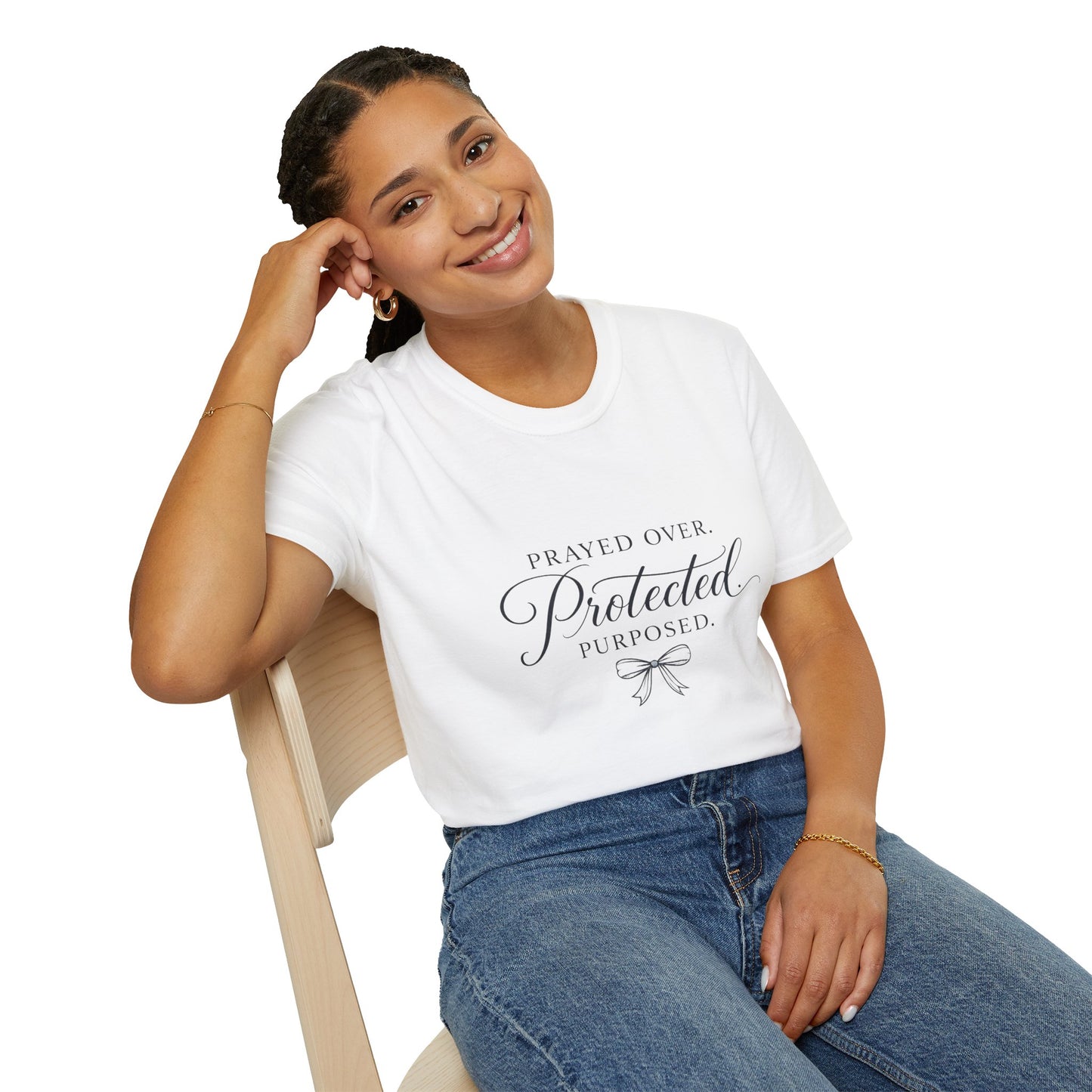 Prayed Over Protected Purposed Christian T-Shirt | Faith-Based Boutique Tee
