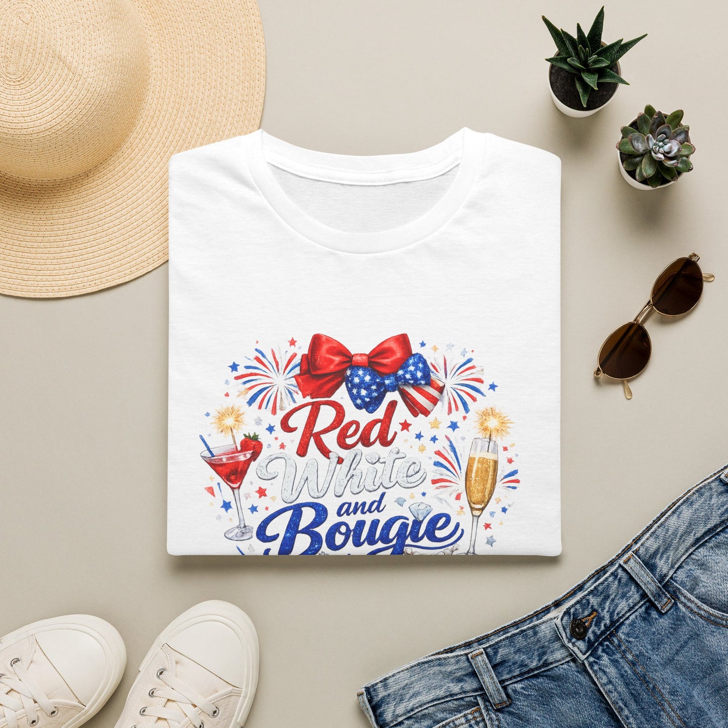 Red White & Bougie Patriotic T-Shirt | Fun Fourth of July Tee