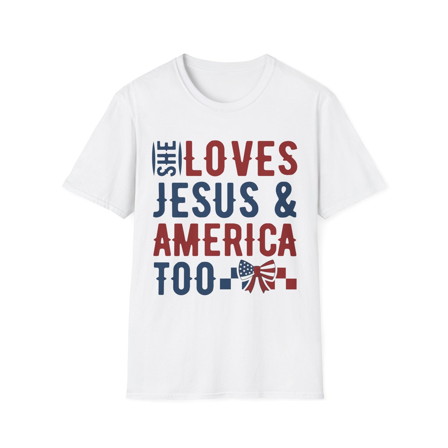 She loves Jesus and America Too - Womens Tee Shift