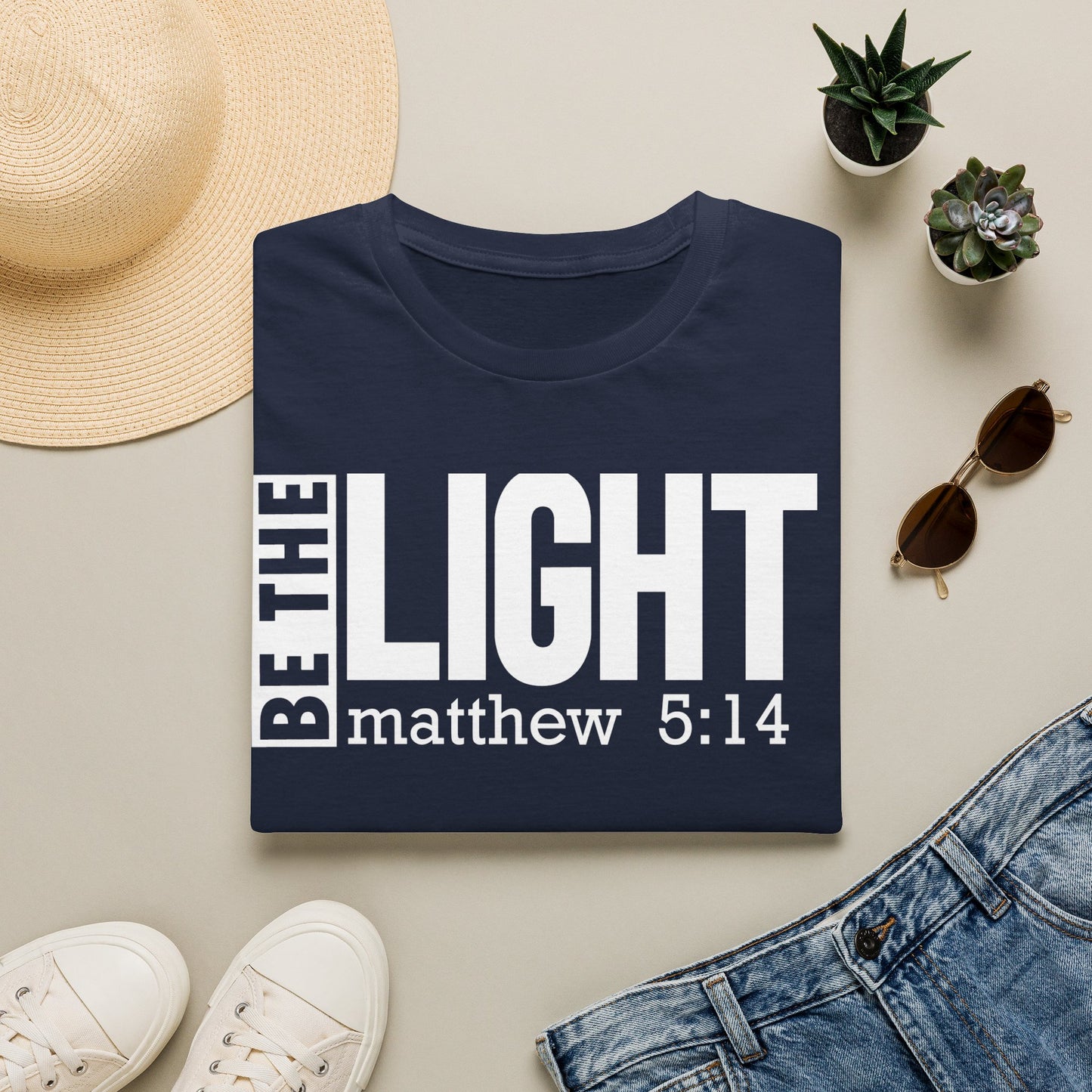 Be the Light Christian T-Shirt | Matthew 5:14 Faith-Based Graphic Tee