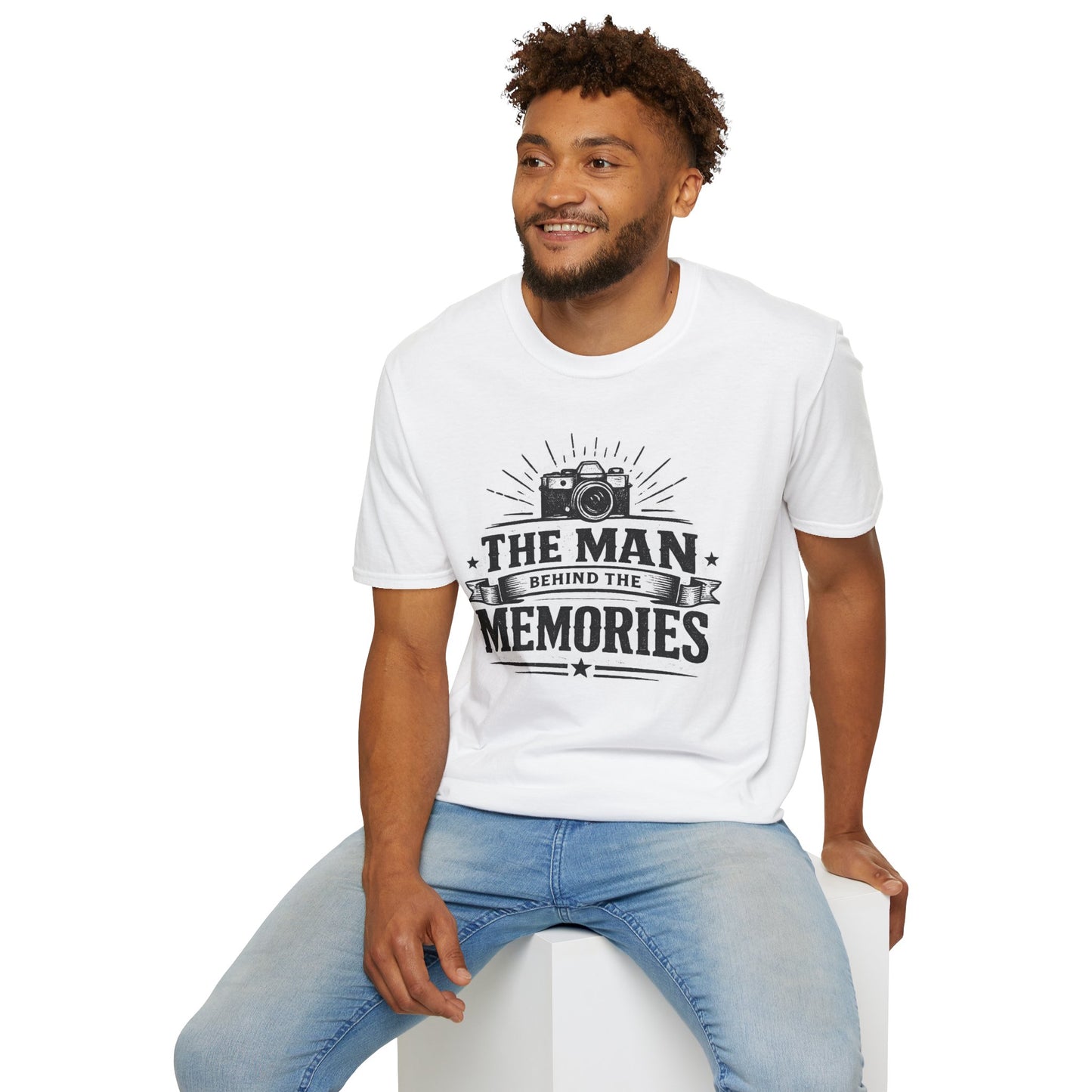 The Man Behind the Memories™ Dad Graphic T-Shirt